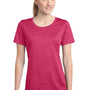 Sport-Tek Womens Contender Heather Moisture Wicking Short Sleeve Crewneck T-Shirt - Heather Raspberry Pink - Closeout