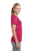 Sport-Tek LST360 Womens Contender Heather Moisture Wicking Short Sleeve Crewneck T-Shirt Fuchsia Pink Side