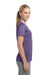 Sport-Tek LST360 Womens Contender Heather Moisture Wicking Short Sleeve Crewneck T-Shirt Purple Side