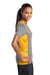 Sport-Tek LST361 Womens Contender Heather Moisture Wicking Short Sleeve V-Neck T-Shirt Vintage Grey/Gold Side