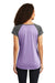 Sport-Tek LST362 Womens Contender Heather Moisture Wicking Short Sleeve Wide Neck T-Shirt Purple/Graphite Grey Back