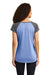 Sport-Tek LST362 Womens Contender Heather Moisture Wicking Short Sleeve Wide Neck T-Shirt Royal Blue/Graphite Grey Back