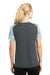 Sport-Tek LST371 Womens CamoHex Moisture Wicking Short Sleeve V-Neck T-Shirt Iron Grey/White Back