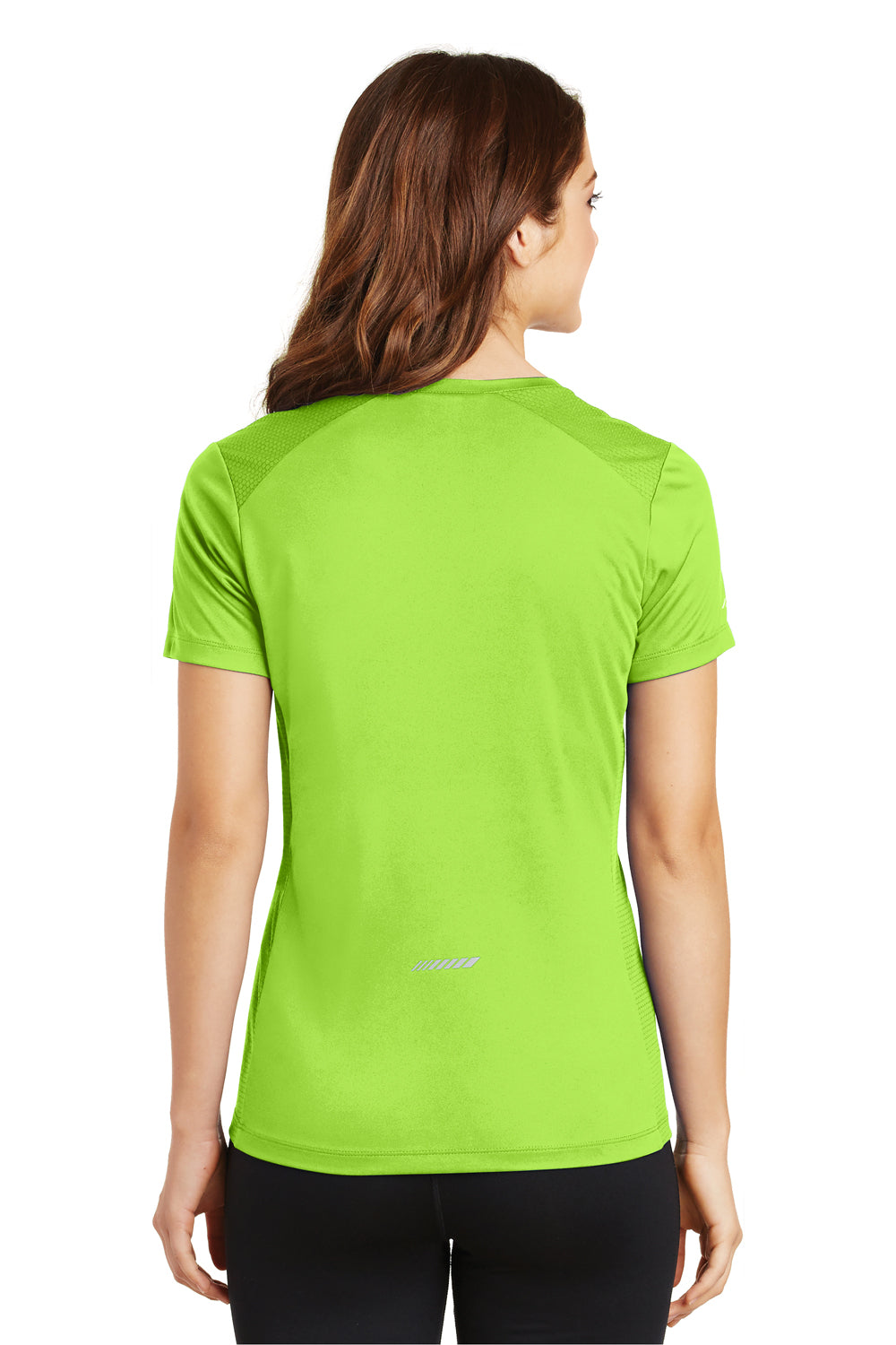 Sport-Tek LST380 Womens Elevate Moisture Wicking Short Sleeve Scoop Neck T-Shirt Lime Green Back