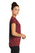 Sport-Tek LST390 Womens Electric Heather Moisture Wicking Short Sleeve Crewneck T-Shirt Deep Red Side