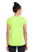 Sport-Tek LST390 Womens Electric Heather Moisture Wicking Short Sleeve Crewneck T-Shirt Lime Green Back