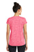 Sport-Tek LST390 Womens Electric Heather Moisture Wicking Short Sleeve Crewneck T-Shirt Fuchsia Pink Back