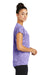 Sport-Tek LST390 Womens Electric Heather Moisture Wicking Short Sleeve Crewneck T-Shirt Purple Side