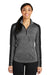 Sport-Tek LST397 Womens Electric Heather Moisture Wicking 1/4 Zip Sweatshirt Grey Front