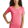 Sport-Tek Womens Moisture Wicking Short Sleeve Scoop Neck T-Shirt - Heather Raspberry Pink