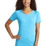 Sport-Tek Womens Moisture Wicking Short Sleeve Scoop Neck T-Shirt - Heather Pond Blue