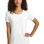 Sport-Tek Womens Moisture Wicking Short Sleeve Scoop Neck T-Shirt - White