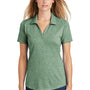 Sport-Tek Womens Moisture Wicking Short Sleeve Polo Shirt - Heather Forest Green