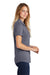 Sport-Tek LST405 Womens Moisture Wicking Short Sleeve Polo Shirt Navy Blue Side