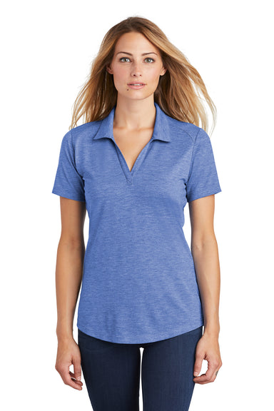 Sport-Tek LST405 Womens Moisture Wicking Short Sleeve Polo Shirt Royal Blue Front