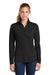Sport-Tek LST407 Womens Moisture Wicking 1/4 Zip Sweatshirt Black Front
