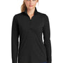 Sport-Tek Womens Moisture Wicking 1/4 Zip Sweatshirt - Black