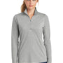 Sport-Tek Womens Moisture Wicking 1/4 Zip Sweatshirt - Heather Light Grey