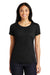 Sport-Tek LST450 Womens Competitor Moisture Wicking Short Sleeve Scoop Neck T-Shirt Black Front