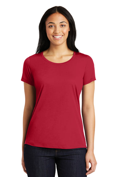 Sport-Tek LST450 Womens Competitor Moisture Wicking Short Sleeve Scoop Neck T-Shirt Red Front