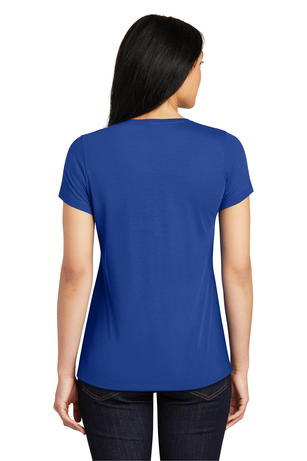 Sport-Tek LST450 Womens Competitor Moisture Wicking Short Sleeve Scoop Neck T-Shirt Royal Blue Back