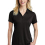 Sport-Tek Womens Competitor Moisture Wicking Short Sleeve Polo Shirt - Black