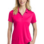 Sport-Tek Womens Competitor Moisture Wicking Short Sleeve Polo Shirt - Raspberry Pink