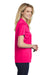 Sport-Tek LST550 Womens Competitor Moisture Wicking Short Sleeve Polo Shirt Raspberry Pink Side
