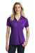 Sport-Tek LST550 Womens Competitor Moisture Wicking Short Sleeve Polo Shirt Purple Front