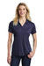 Sport-Tek LST550 Womens Competitor Moisture Wicking Short Sleeve Polo Shirt Navy Blue Front