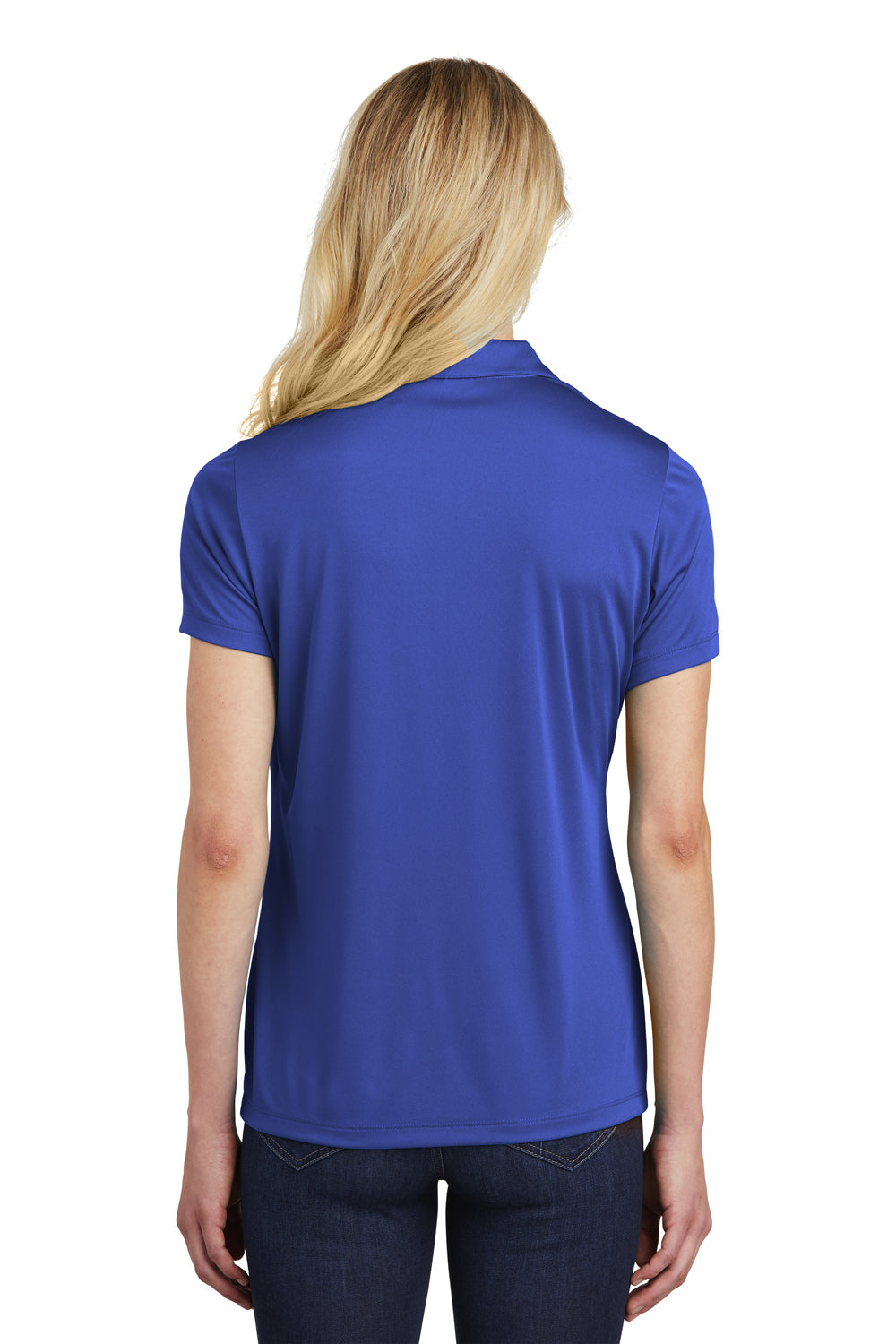 Sport-Tek LST550 Womens Competitor Moisture Wicking Short Sleeve Polo Shirt Royal Blue Back