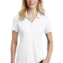 Sport-Tek Womens Competitor Moisture Wicking Short Sleeve Polo Shirt - White