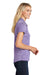 Sport-Tek LST590 Womens Electric Heather Moisture Wicking Short Sleeve Polo Shirt Purple Side