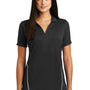 Sport-Tek Womens Tough Moisture Wicking Short Sleeve Polo Shirt - Black/Heather Grey - Closeout