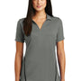 Sport-Tek Womens Tough Moisture Wicking Short Sleeve Polo Shirt - Dark Smoke Grey/Black - Closeout