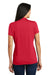 Sport-Tek LST620 Womens Tough Moisture Wicking Short Sleeve Polo Shirt Red/Black Back