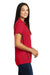 Sport-Tek LST620 Womens Tough Moisture Wicking Short Sleeve Polo Shirt Red/Black Side