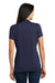 Sport-Tek LST620 Womens Tough Moisture Wicking Short Sleeve Polo Shirt Navy Blue/Grey Back
