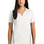 Sport-Tek Womens Tough Moisture Wicking Short Sleeve Polo Shirt - White/Heather Grey - Closeout