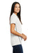 Sport-Tek LST620 Womens Tough Moisture Wicking Short Sleeve Polo Shirt White/Grey Side