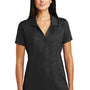 Sport-Tek Womens Tough Moisture Wicking Short Sleeve Polo Shirt - Black