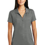 Sport-Tek Womens Tough Moisture Wicking Short Sleeve Polo Shirt - Dark Smoke Grey