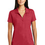 Sport-Tek Womens Tough Moisture Wicking Short Sleeve Polo Shirt - Deep Red