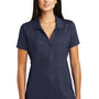 Sport-Tek Womens Tough Moisture Wicking Short Sleeve Polo Shirt - True Navy Blue