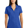Sport-Tek Womens Tough Moisture Wicking Short Sleeve Polo Shirt - True Royal Blue