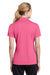 Sport-Tek LST640 Womens RacerMesh Moisture Wicking Short Sleeve Polo Shirt Pink Back