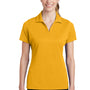 Sport-Tek Womens RacerMesh Moisture Wicking Short Sleeve Polo Shirt - Gold