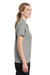 Sport-Tek LST640 Womens RacerMesh Moisture Wicking Short Sleeve Polo Shirt Heather Grey Side