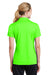 Sport-Tek LST640 Womens RacerMesh Moisture Wicking Short Sleeve Polo Shirt Neon Green Back