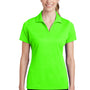 Sport-Tek Womens RacerMesh Moisture Wicking Short Sleeve Polo Shirt - Neon Green